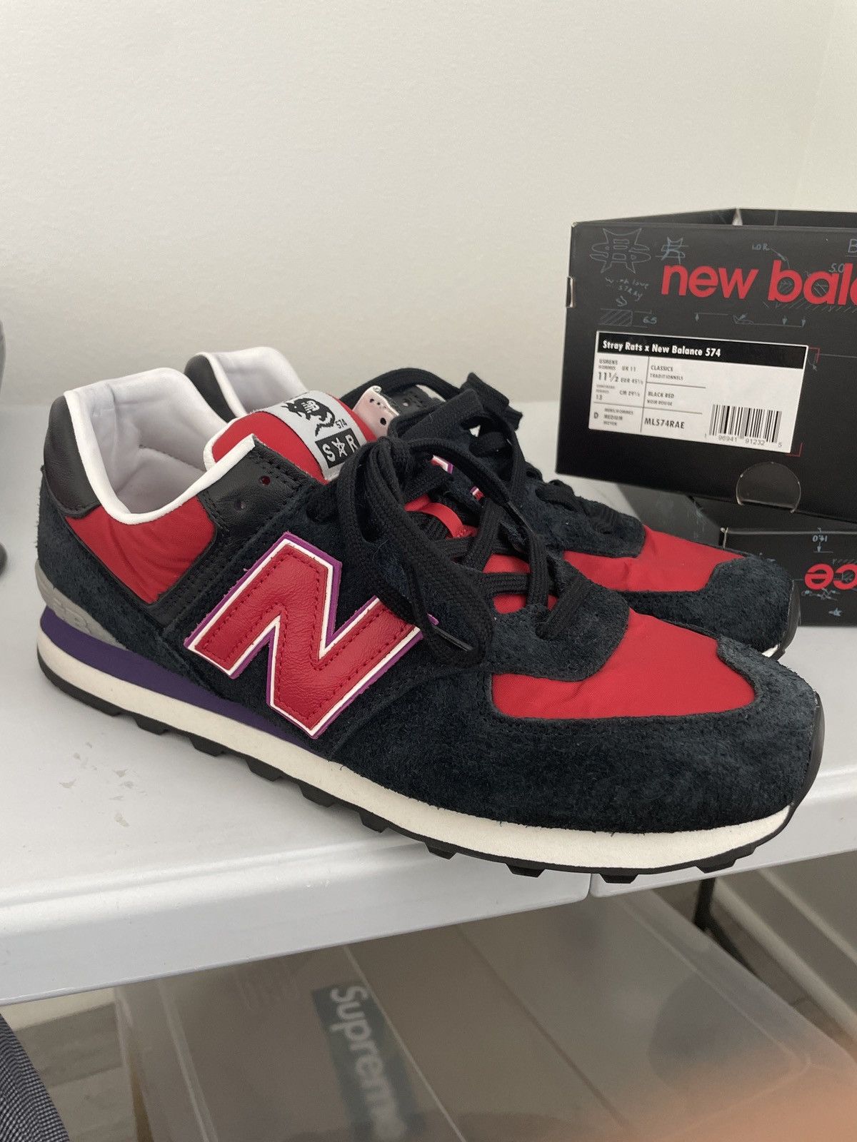 New Balance × Stray Rats Stray Rats New Balance 574 Size US 11.5 / EU 44-45 - 2 Thumbnail