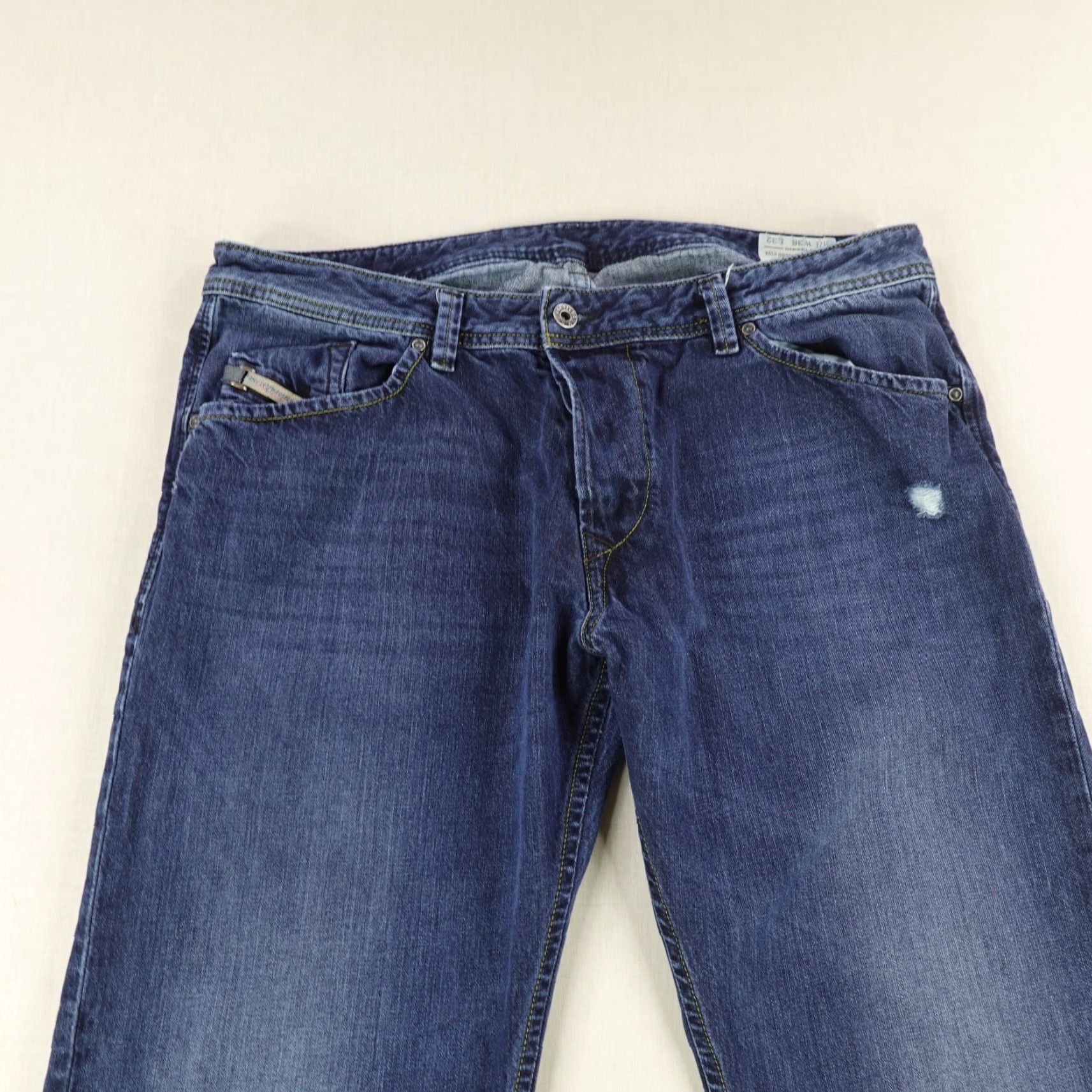 Diesel Diesel Jeans Mens 38 Blue Denim Darron Tapered Slim Fit Faded Button Fly Jeans Mens Size US 36 / EU 52 - 2 Thumbnail
