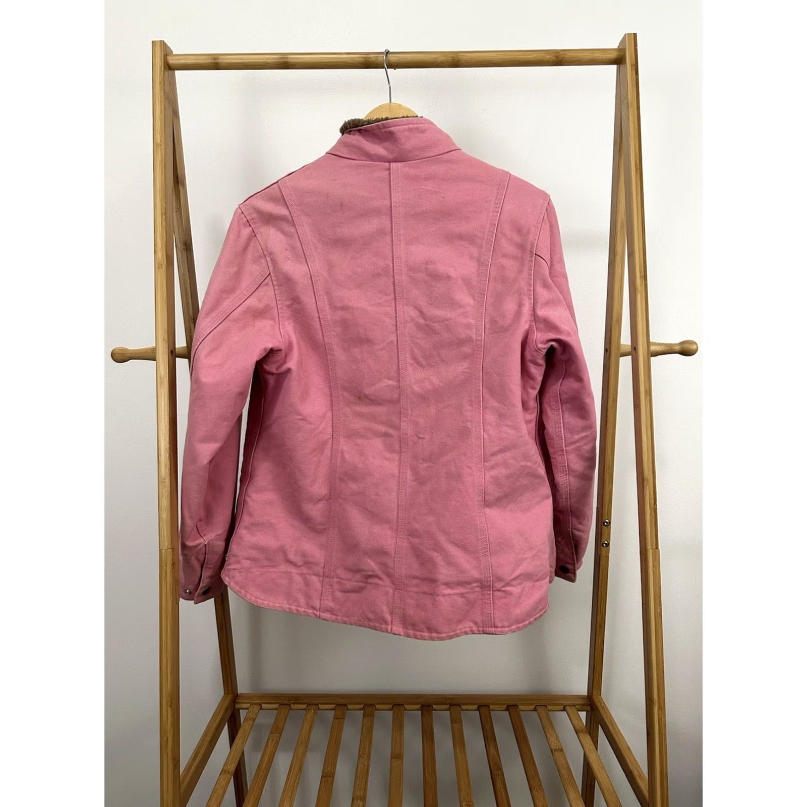 Carhartt VINTAGE Carhartt Women's Jacket WJ022 PKR Pink Sherpa L WJ022 PKR Wood Trim? Size L / US 10 / IT 46 - 2 Thumbnail