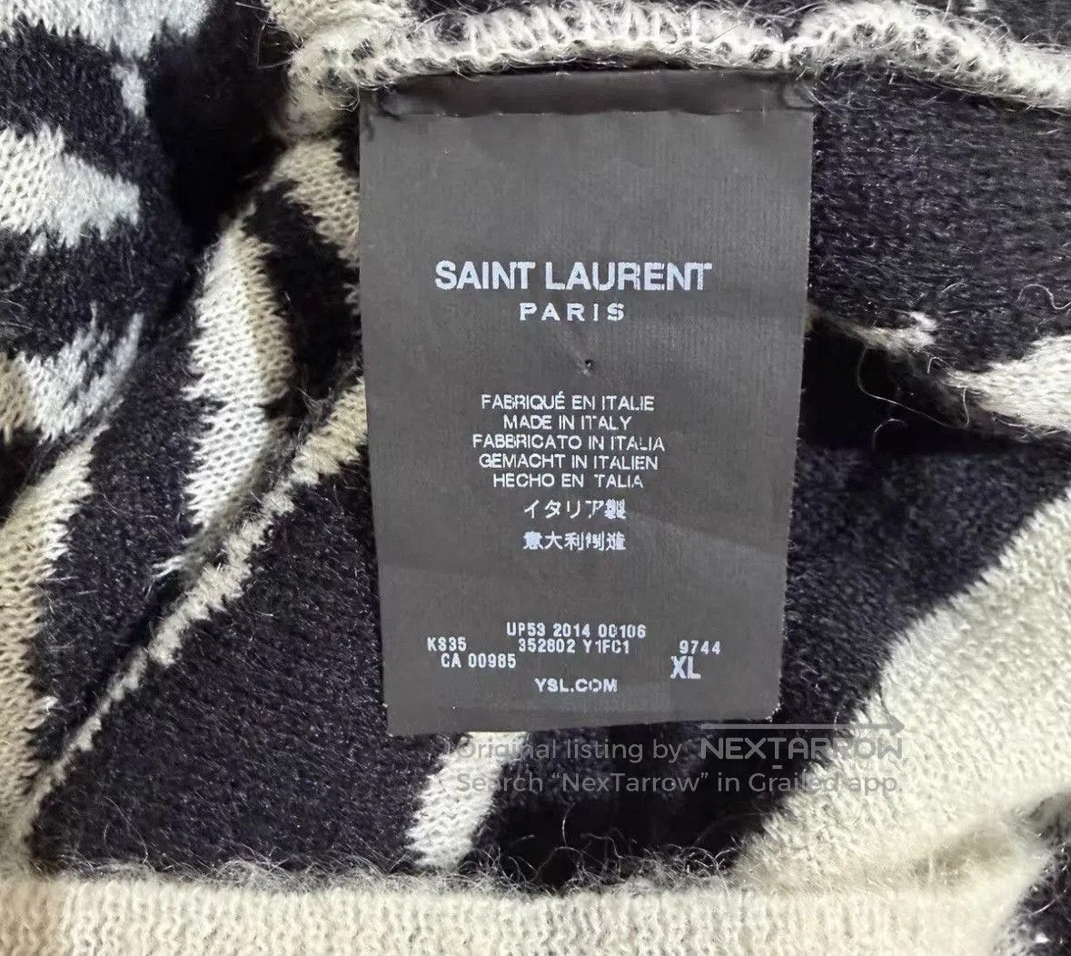 Saint Laurent Paris SLP Tiger Stripe Wool Jacket yw. Size US XL / EU 56 / 4 - 2 Thumbnail
