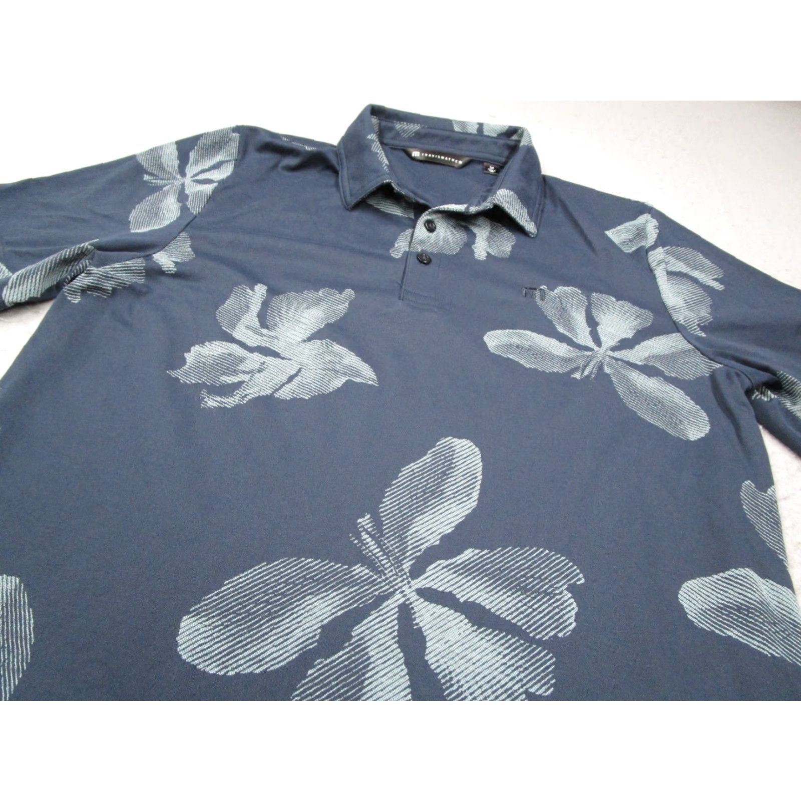 TravisMathew Travis Mathew Shirt Mens Medium Blue Floral Tropical Tour Santa Ana Country Club Size US M / EU 48-50 / 2 - 2 Thumbnail