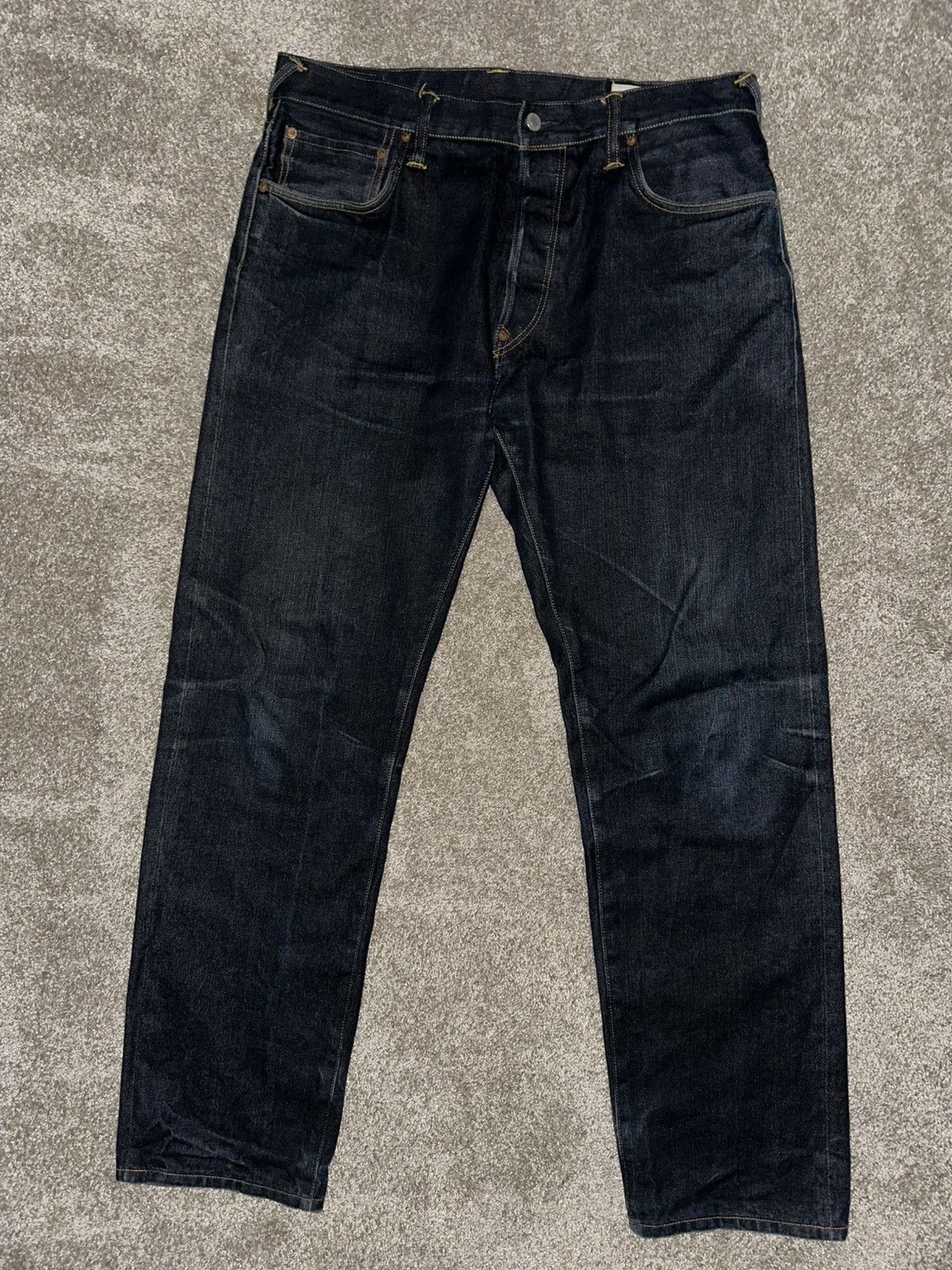 Evisu EVISU JEANS daicock big logo gold selvedge denim Japan Size US 34 / EU 50 - 1 Thumbnail