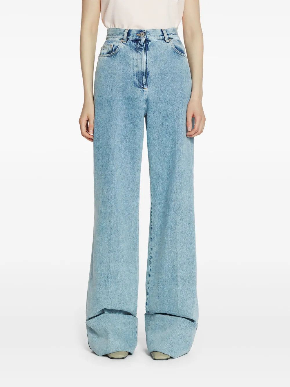 Lanvin o1y0326 Denim Pant in Blue Size 26" / US 2 / IT 38 - 3 Thumbnail