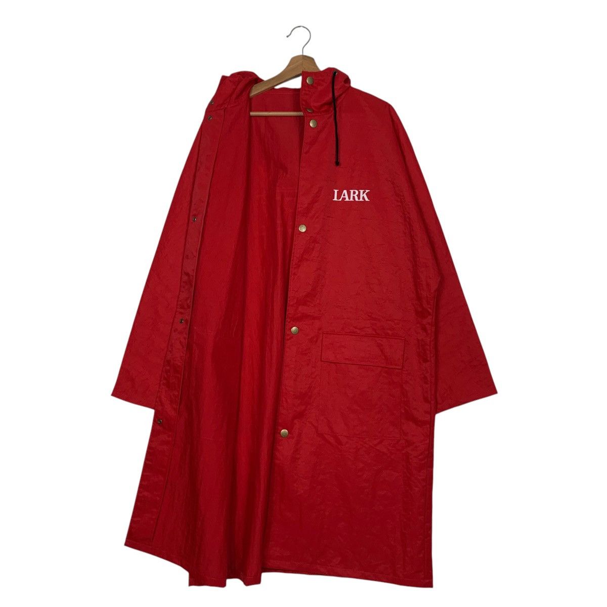Vintage LARK Skiing Big Logo Hooded Raincoat Jacket #2712-C122 Size US XXL / EU 58 / 5 - 10 Thumbnail