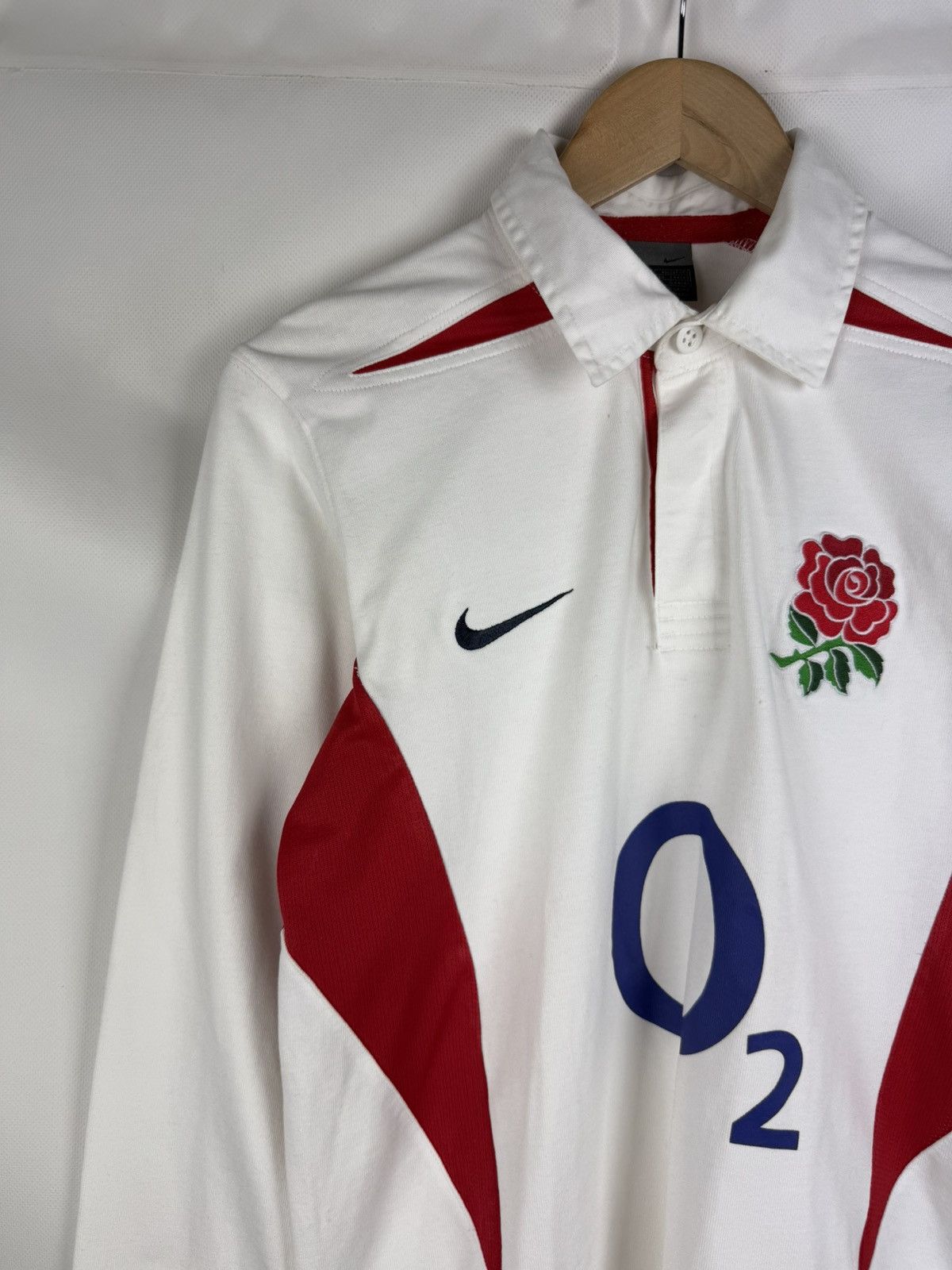 Vintage Nike Vintage England Rugby Union L/S Rugby Shirt Jersey Size US S / EU 44-46 / 1 - 4 Thumbnail