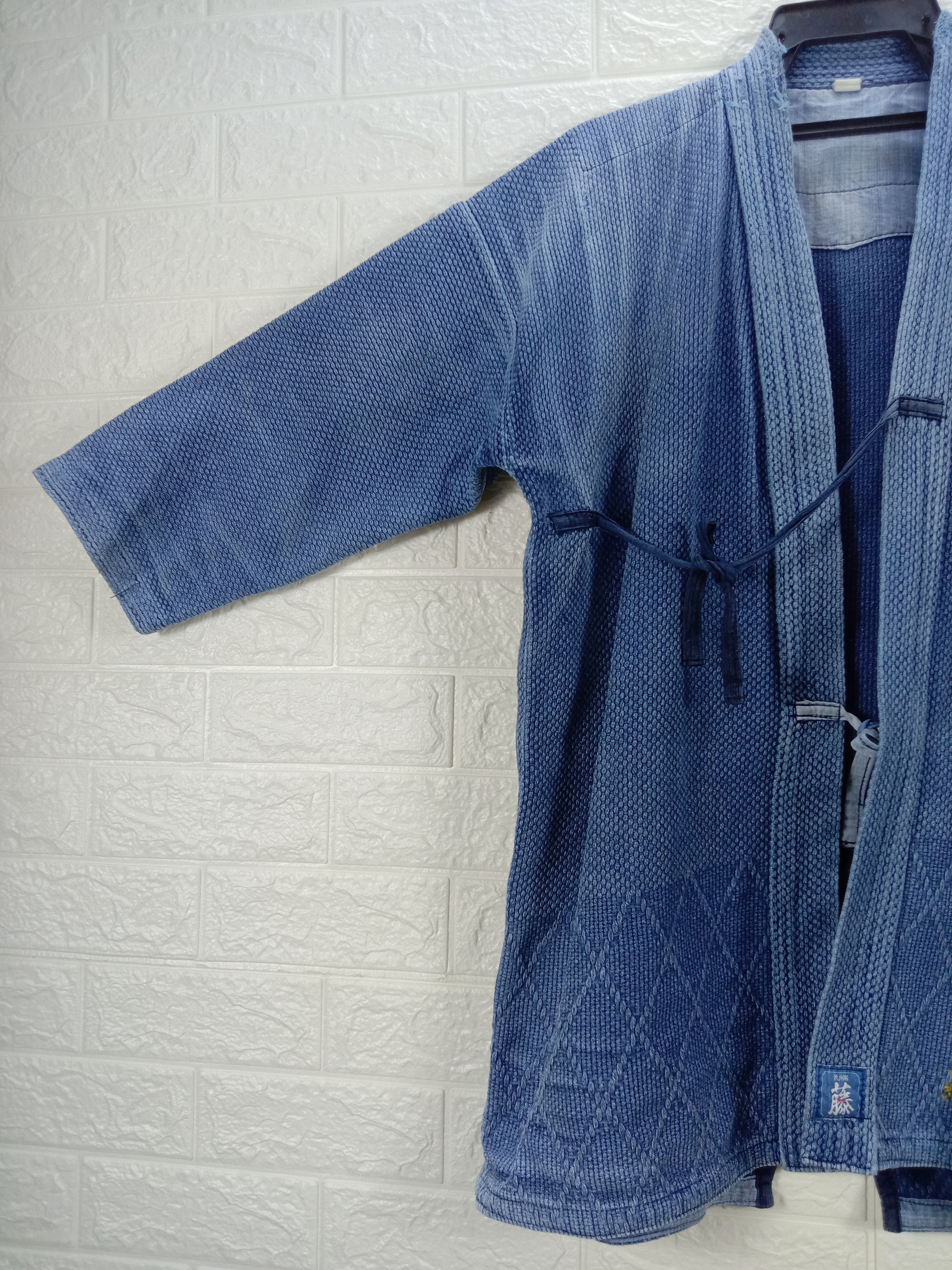 Indigo Vintage Faded Indigo Blue Kapital Style Cardigan Kimono Size US L / EU 52-54 / 3 - 3 Thumbnail