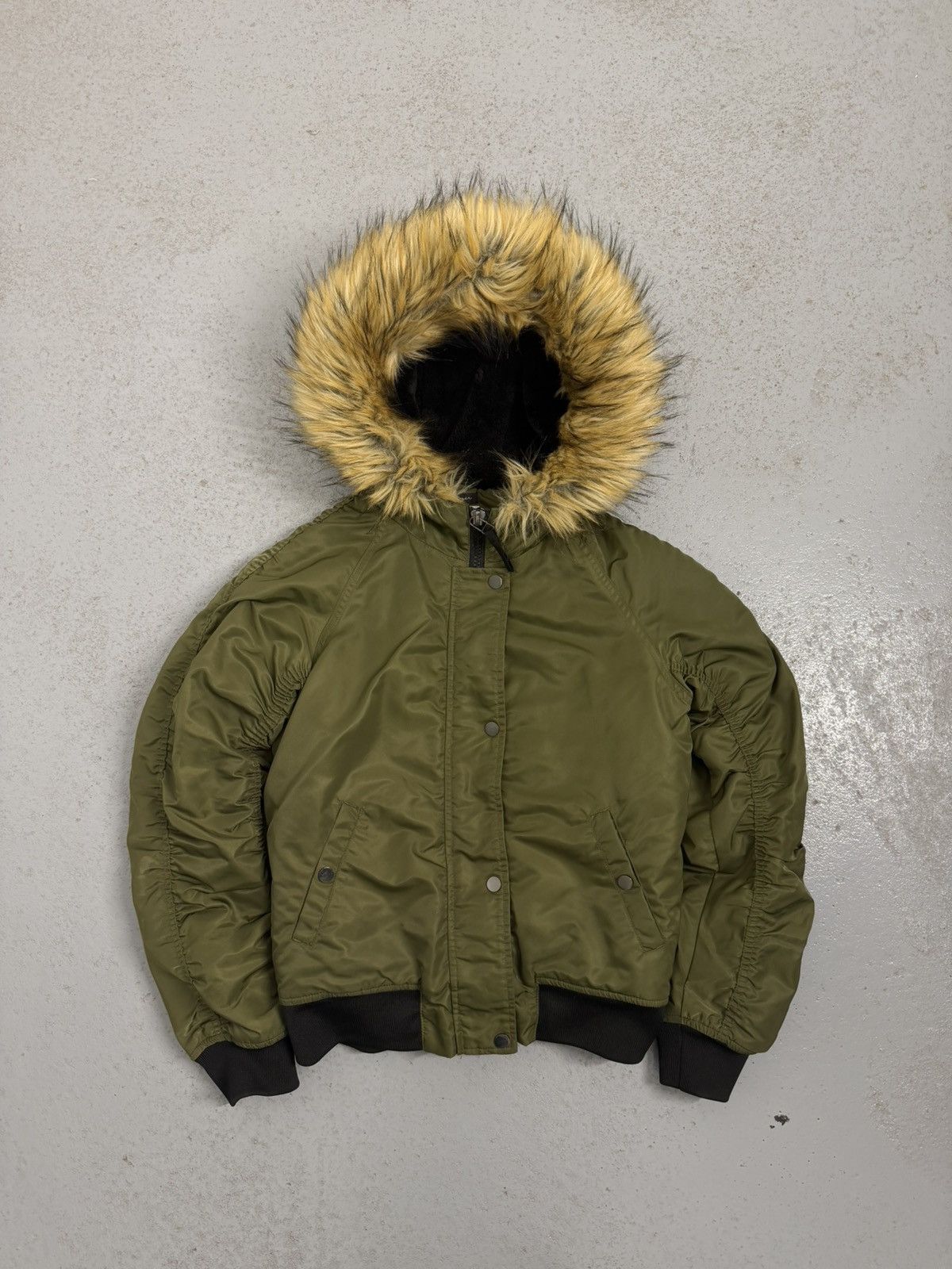 Other Y2K Fur Nylon Bomber Jacket Size XS / US 0-2 / IT 36-38 - 6 Thumbnail