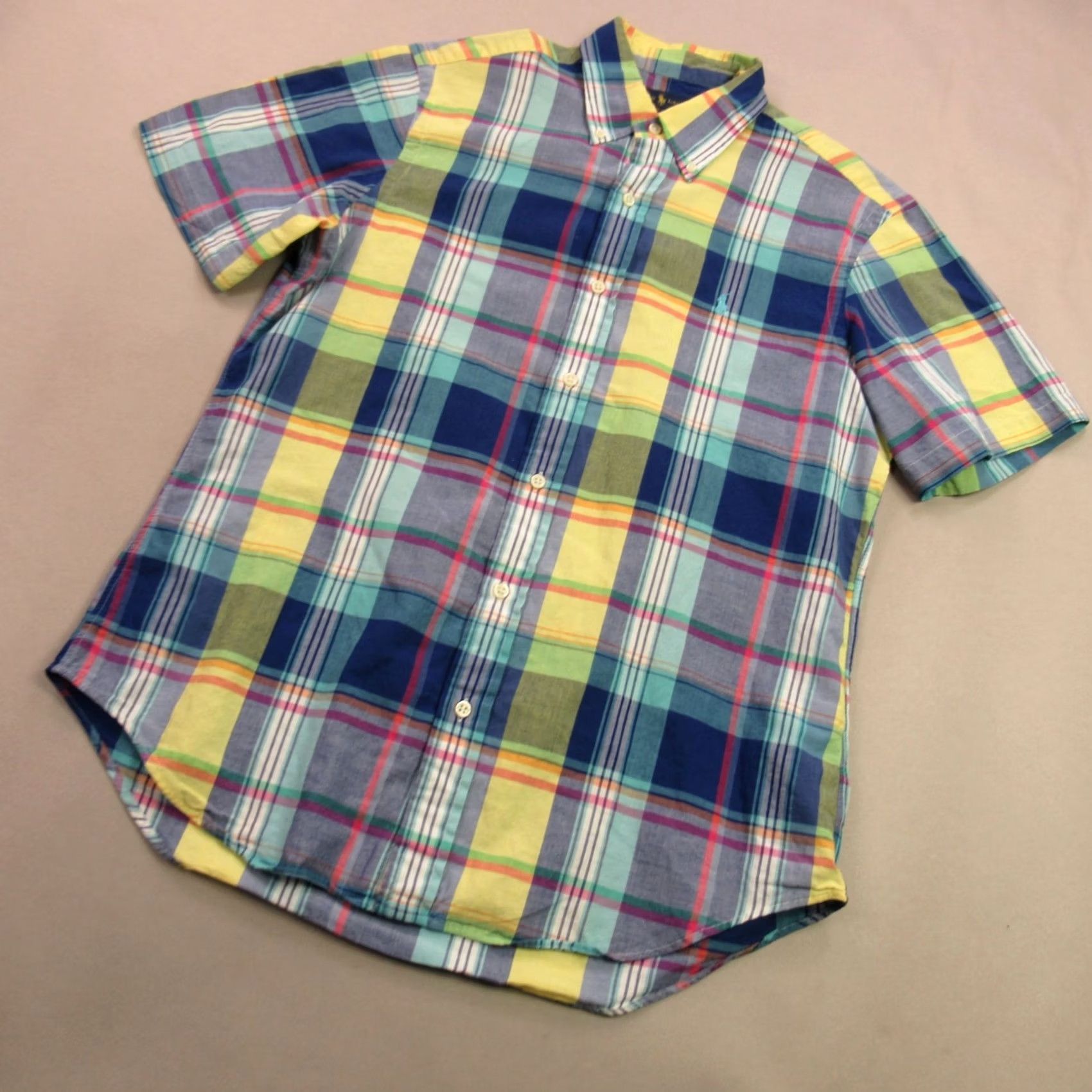 Polo Ralph Lauren Ralph Lauren Shirt Mens Medium Casual Plaid Button Front Short Sleeve Custom Fit Size US M / EU 48-50 / 2 - 2 Thumbnail
