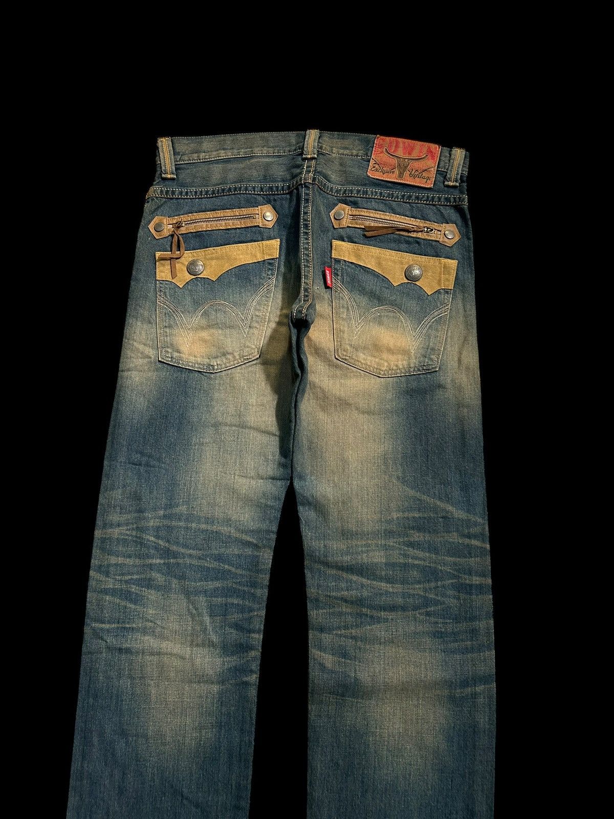 Japanese Brand × Kapital × Vintage Rusty Edwin Distressed Vintage Japanese Denim Jeans Size US 37 - 3 Thumbnail
