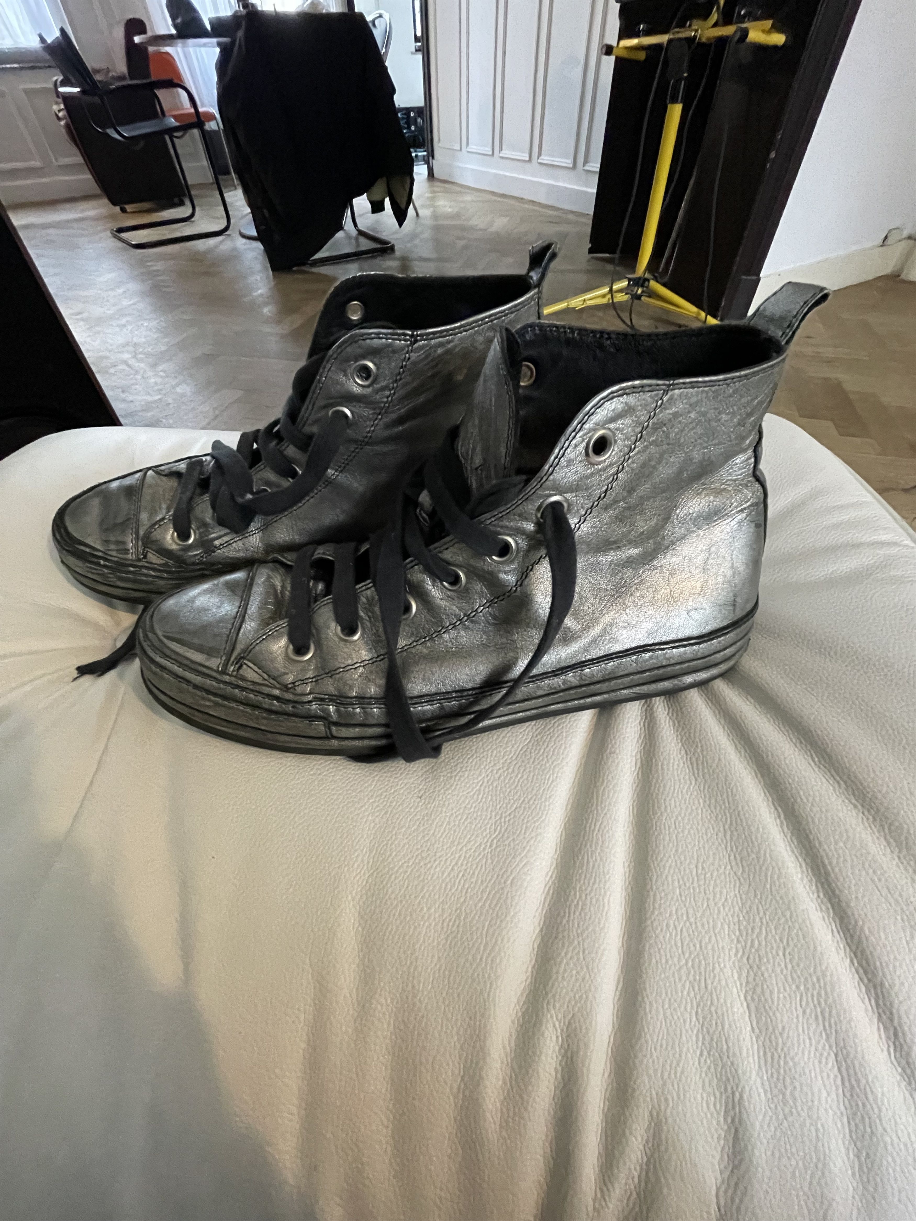 Ann Demeulemeester Ann de Meulemeester - silver sneakers Size US 11 / EU 44 - 2 Thumbnail