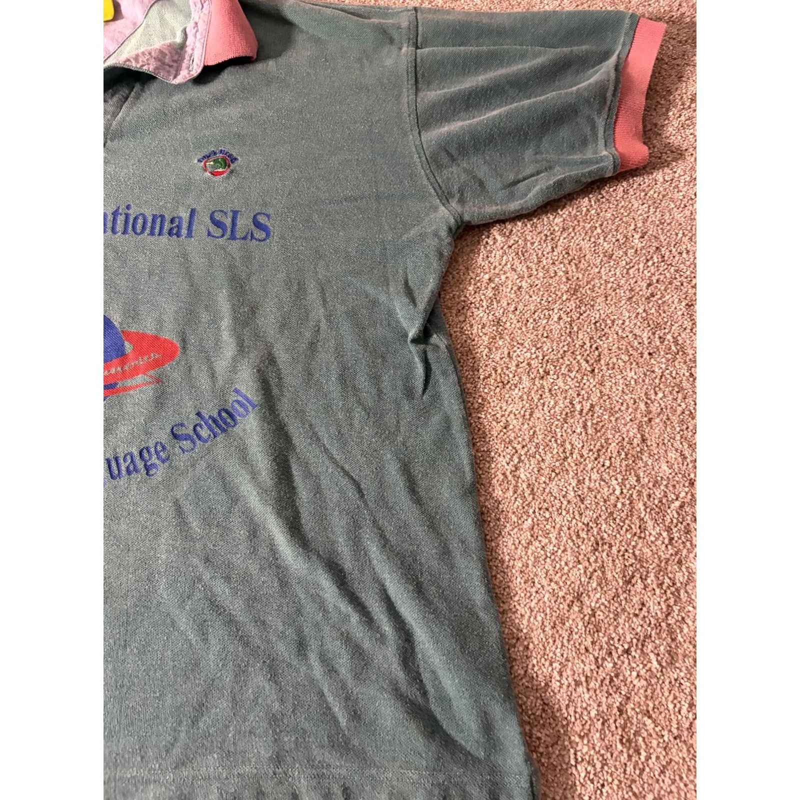 Vintage Duck Head Polo Shirt Mens Large Green Florida SLS Language School Graphic Logo Polo Shirt Casual Summer Size US L / EU 52-54 / 3 - 4 Thumbnail