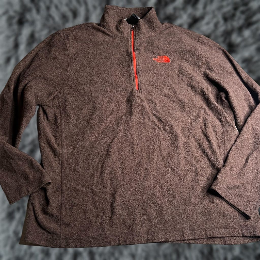 The North Face The North Face Men's XL Fleece Pullover Brown Quarter Zip Hiking Outdoor Size US XL / EU 56 / 4 - 1 Thumbnail