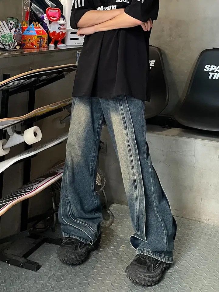 Jean Baggy Retro Street Blue Jeans y2k Size US 30 / EU 46 - 1 Thumbnail