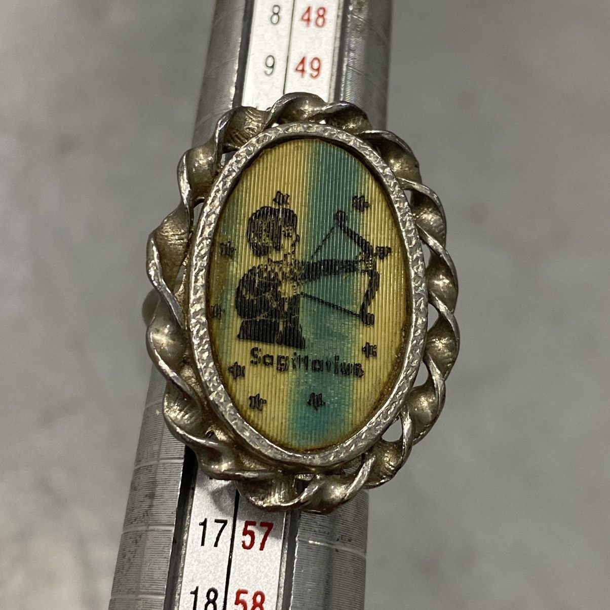 Japanese Brand × Kapital × Vintage Vtg 60s 70s Holographic Sagittarius Zodiac Ring True Vintage Size ONE SIZE - 5 Thumbnail