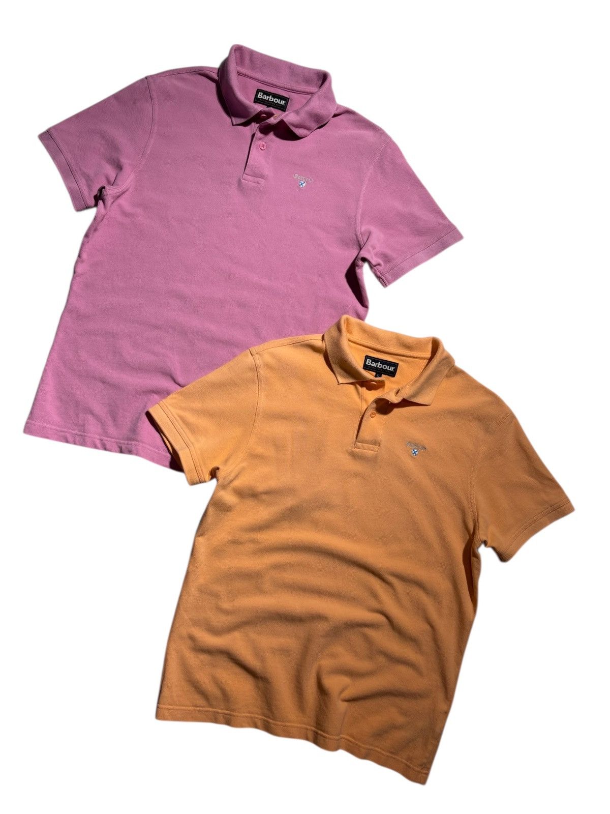 Barbour x2 Barbour Polo Tshirt Collared Neck Orange/Pink Size US L / EU 52-54 / 3 - 1 Thumbnail