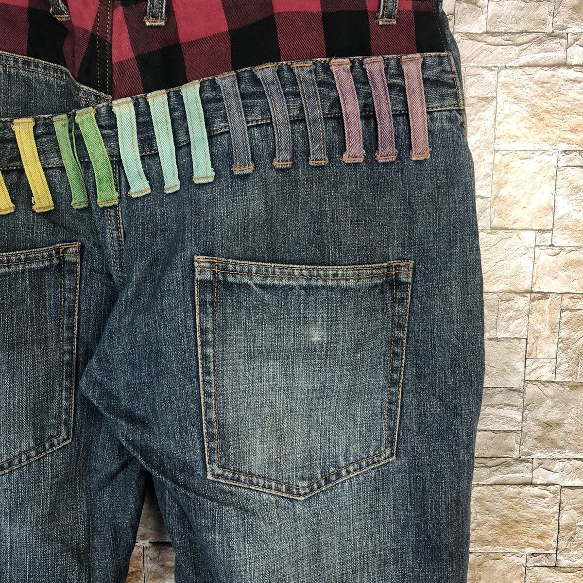 Designer × Japanese Brand Urban Vanue double waist Blue Denim Pants #A117 Size US 32 / EU 48 - 19 Thumbnail