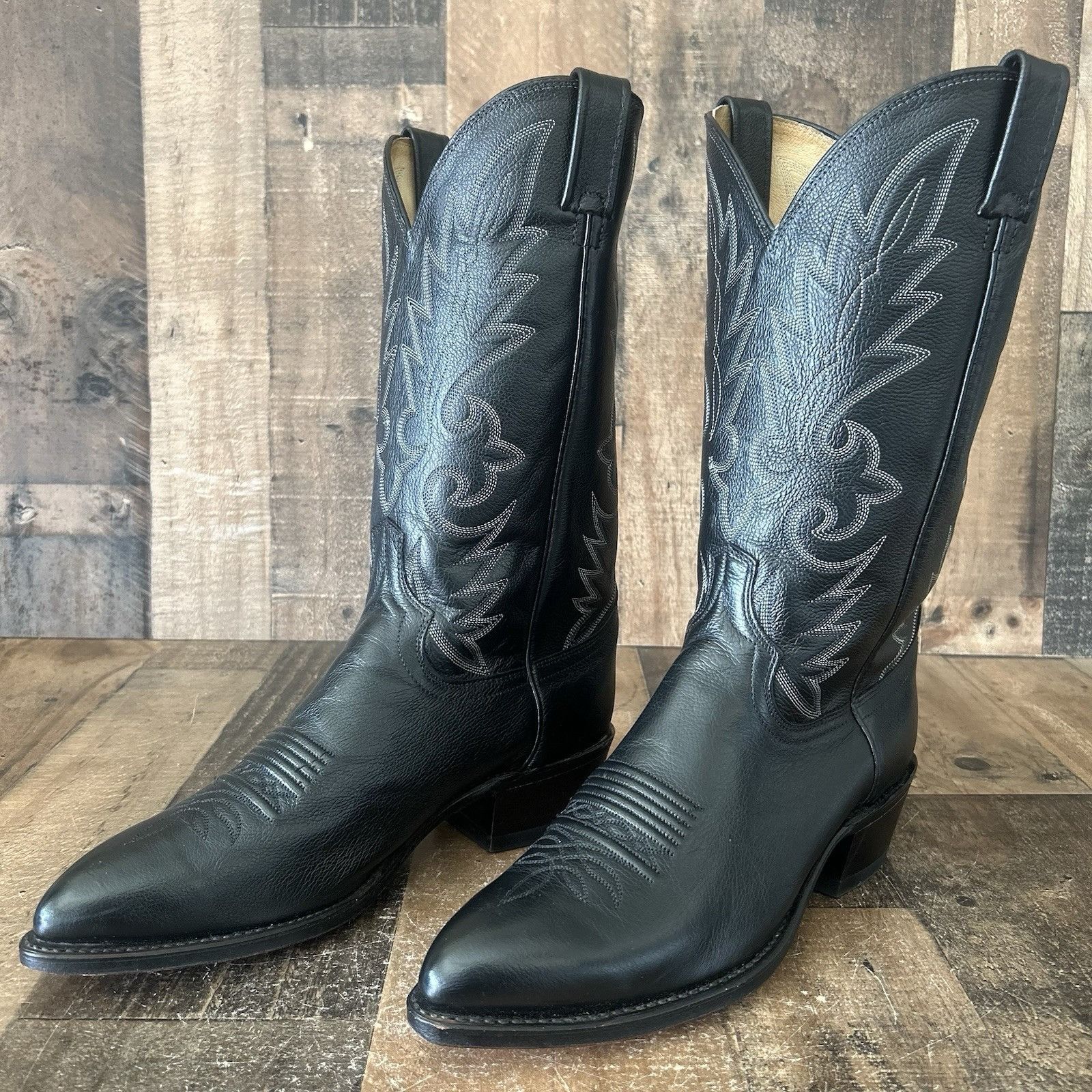 Dan Post Dan Post 110 J Black Extra Wide Cowboy Boots Mens 9 EW Size US 9 / EU 42 - 2 Thumbnail