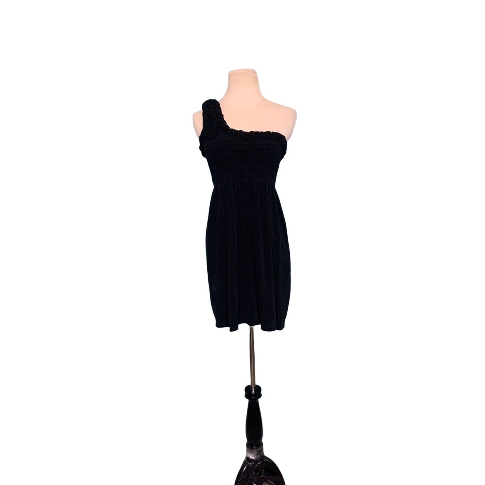 Juicy Couture Juicy Couture black smocked one shoulder dress size small Size S / US 4 / IT 40 - 11 Thumbnail