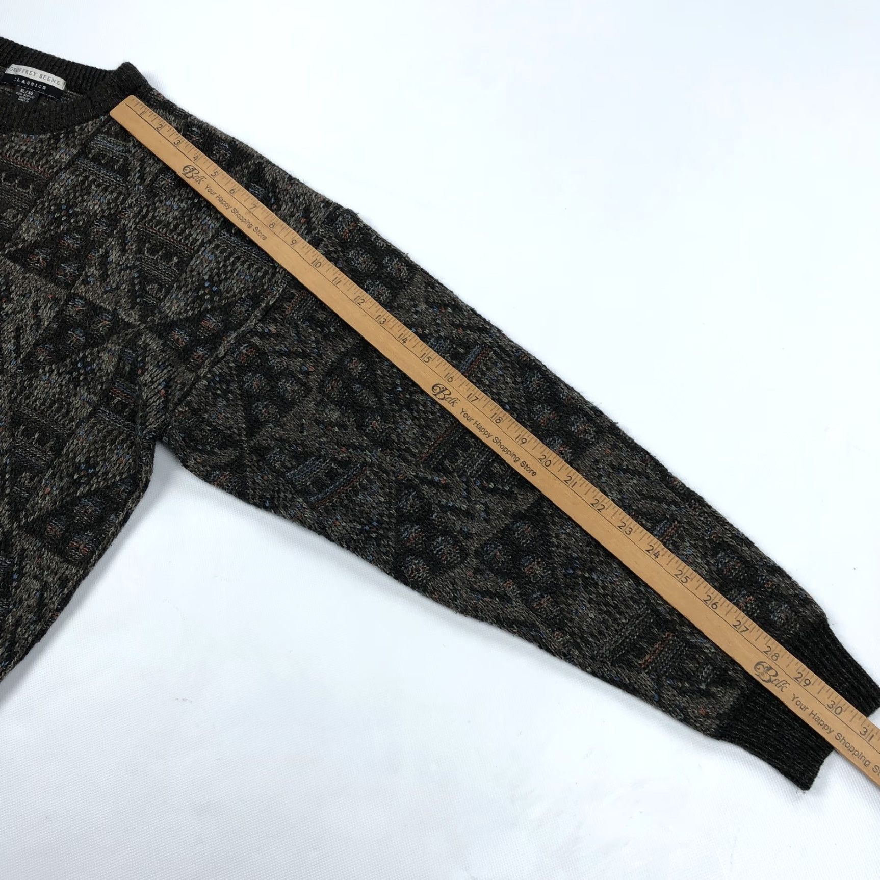 Geoffrey Beene Geoffrey Beene Mens XL Acrylic Geometric Pattern Crew Neck Sweater Vintage Size US XL / EU 56 / 4 - 6 Thumbnail