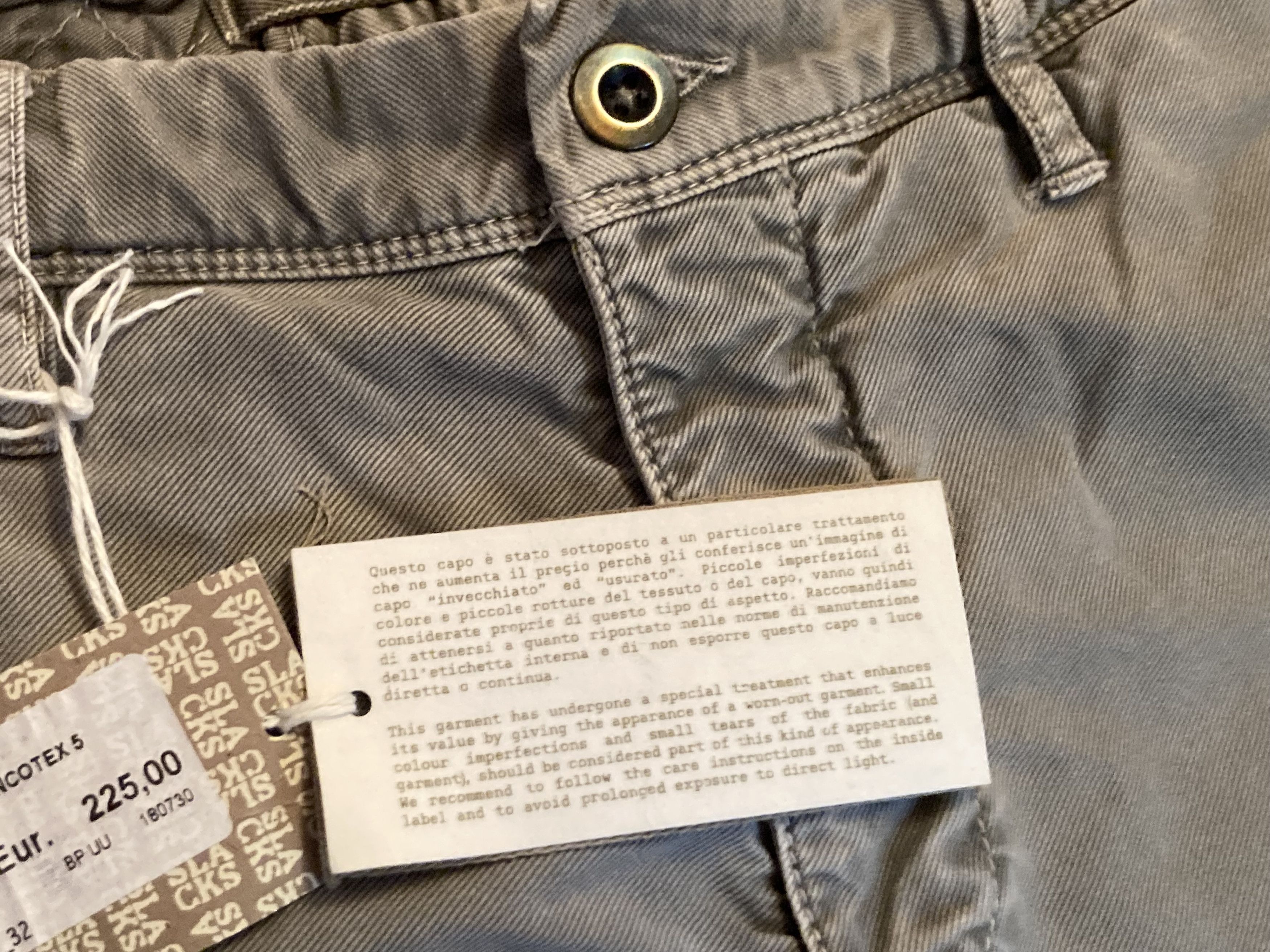 Incotex INCOTEX slim fit chino pants size 32/48 in tricochino grey Size US 32 / EU 48 - 3 Thumbnail