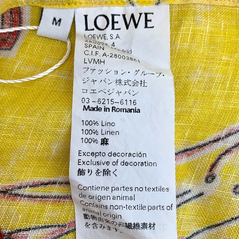 Loewe Loewe Yellow animal print linen collar single button short Size M / US 6-8 / IT 42-44 - 6 Thumbnail