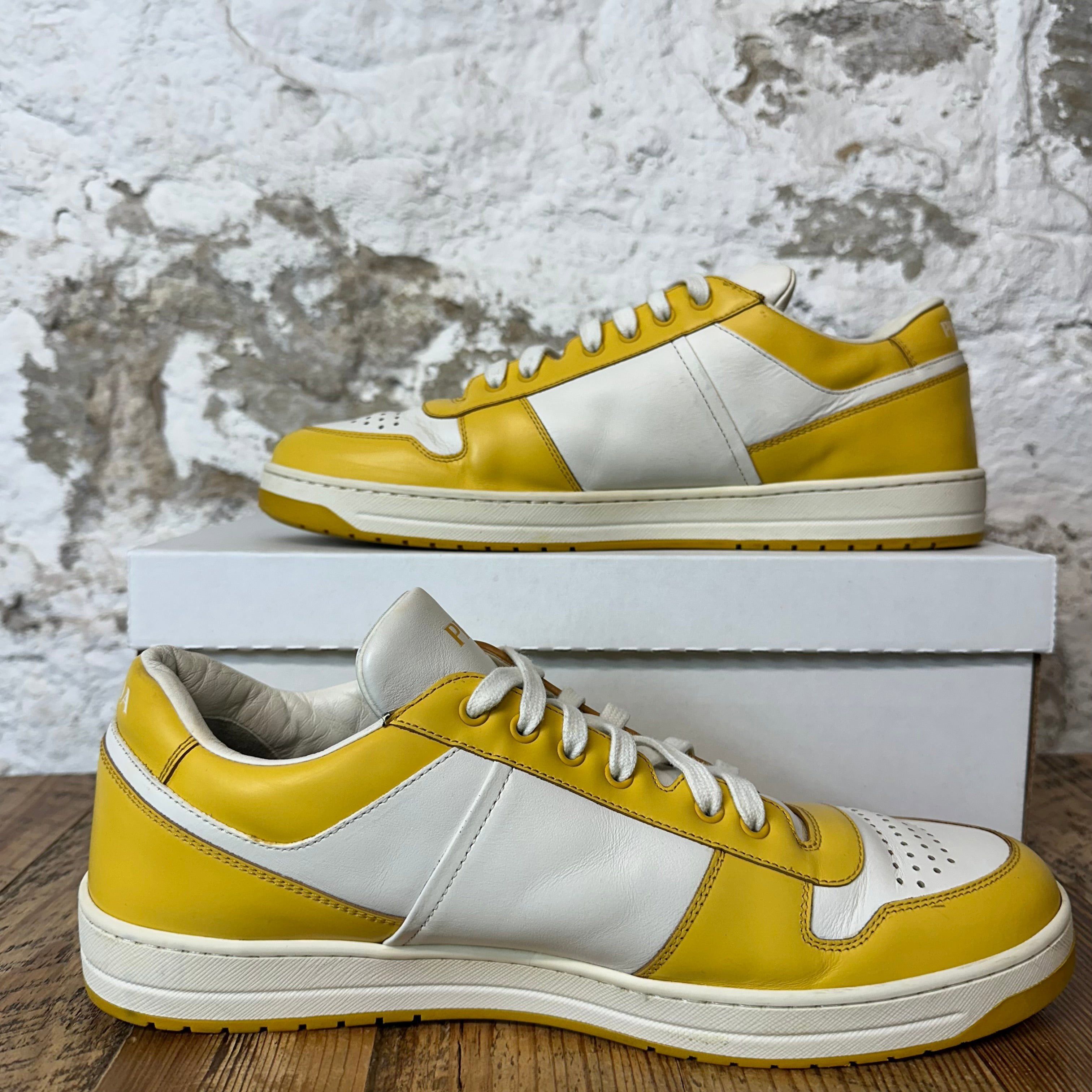 Prada Prada Downtown Leather Yellow White Sneaker Sz 10 Size US 10 / EU 43 - 2 Thumbnail