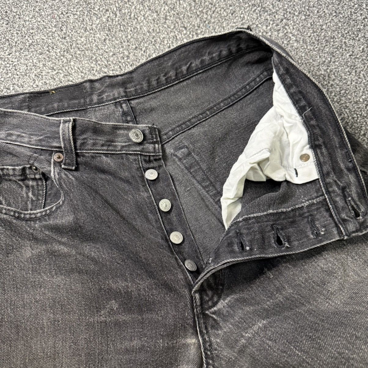 14th Addiction Vintage 90s Levis 501 Black Denim W31 Size US 31 - 13 Thumbnail