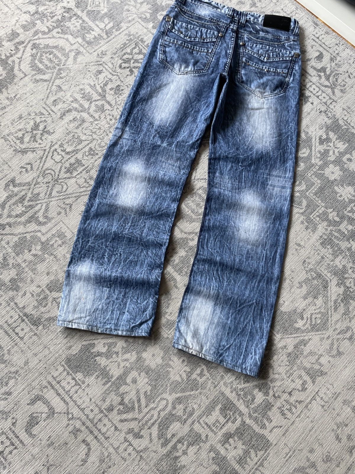 Other Vintage Mud washed Flared Jeans Avant Garde Faded Y2K Japan Size US 30 / EU 46 - 7 Thumbnail