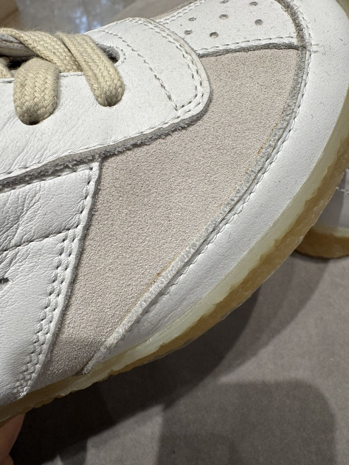 Maison Margiela 95New Leather & Suede Low-Top Sneakers - WHITE, 36 - No box Size US 6 / IT 36 - 9 Thumbnail