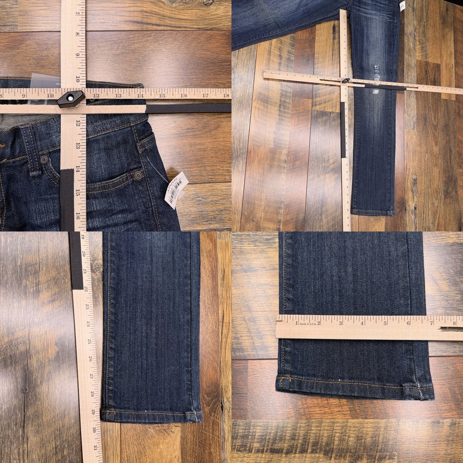 Vintage JCP Slim Straight Jeans Womens 28 6 Petite Low Rise Stretch New Denim Blue 5-Pocket Logo Jeans Mens Womens Size 28" / US 6 / IT 42 - 9 Thumbnail
