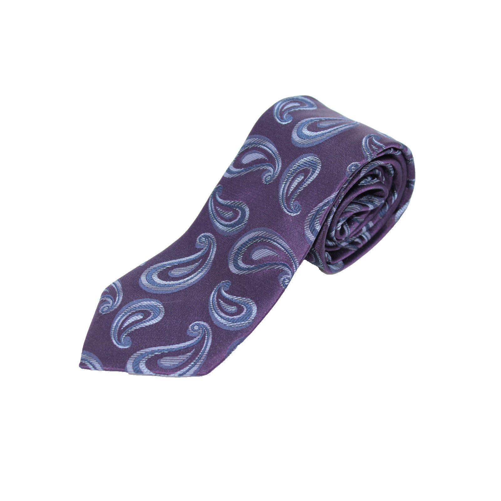 Giorgio Armani GIORGIO ARMANI Italy Made Purple Paisley Floral Silk Tie 59" Size ONE SIZE - 1 Thumbnail