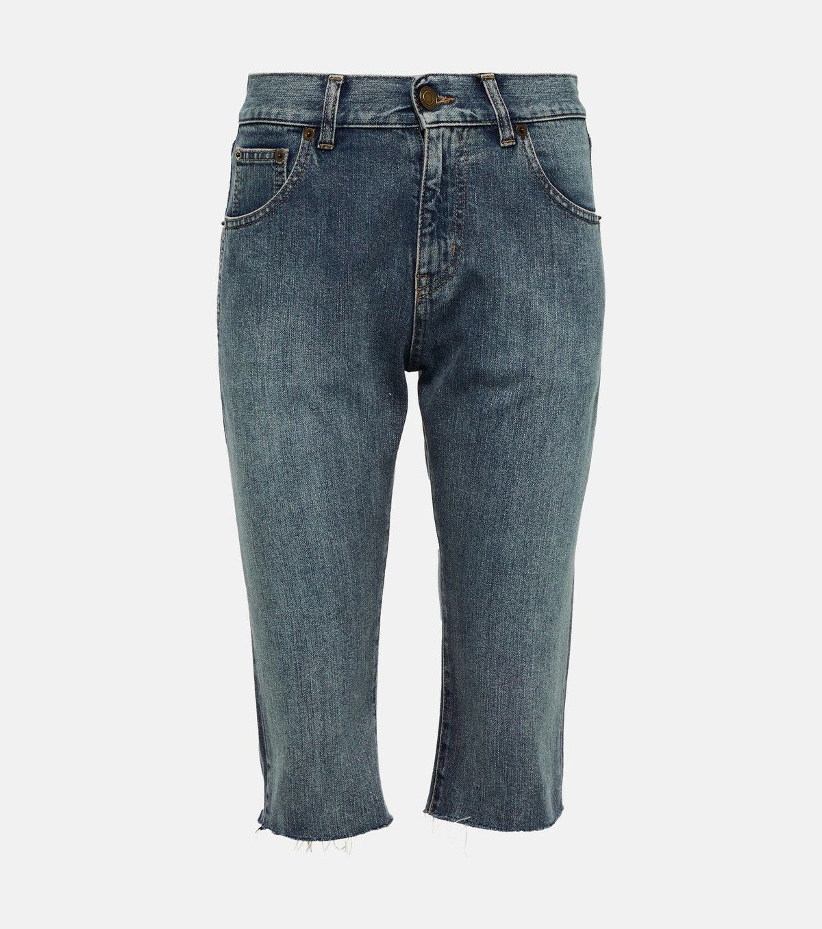 Saint Laurent Paris o1y0126 Denim Short in Blue Size 26" / US 2 / IT 38 - 1 Thumbnail