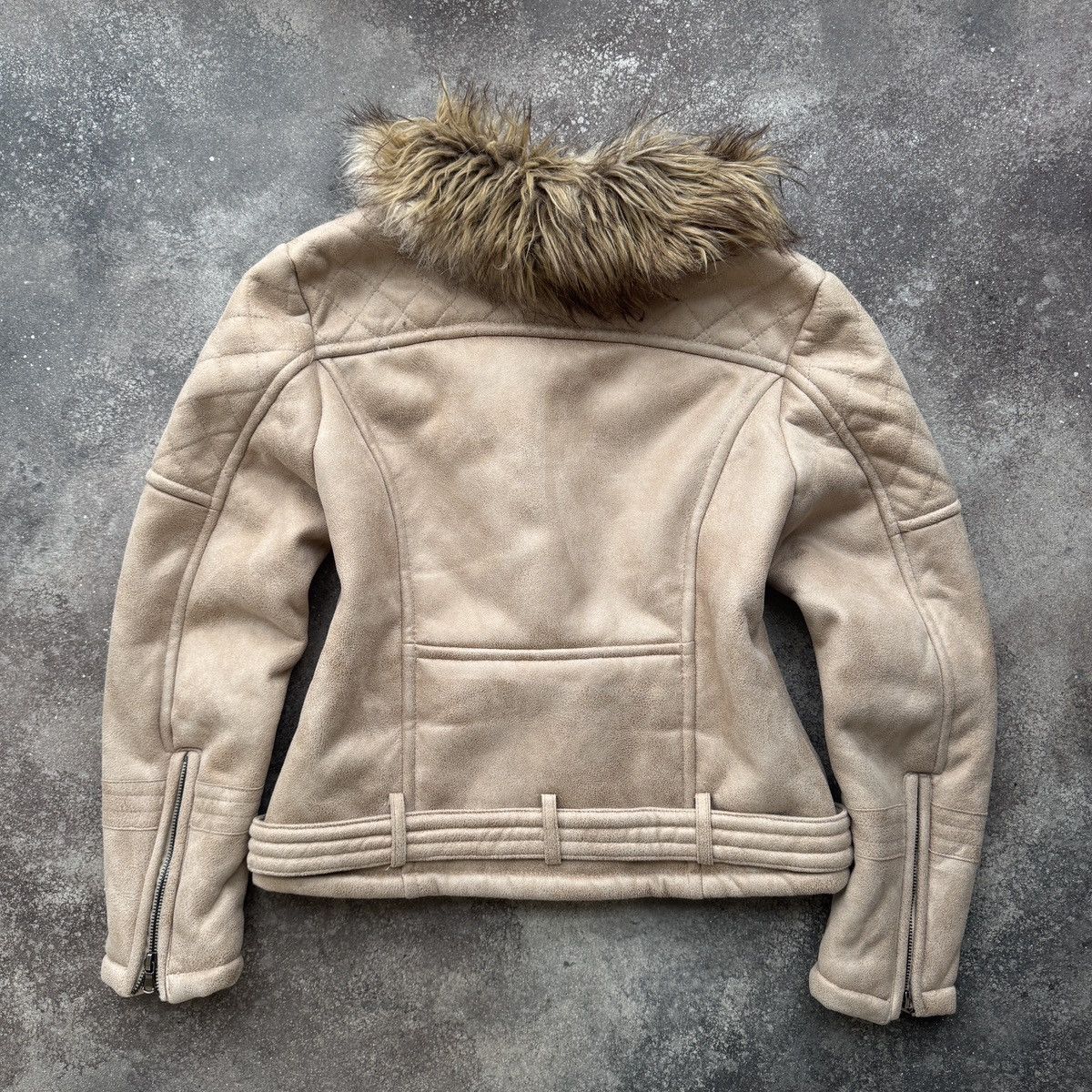 Hysteric Glamour Vintage Y2K Faux Fur Biker Style Shearling Aviator Jacket Size M / US 6-8 / IT 42-44 - 9 Thumbnail