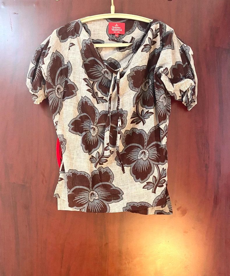 Vivienne Westwood Vivienne Westwood Floral irregular short-sleeved top Size S / US 4 / IT 40 - 1 Thumbnail