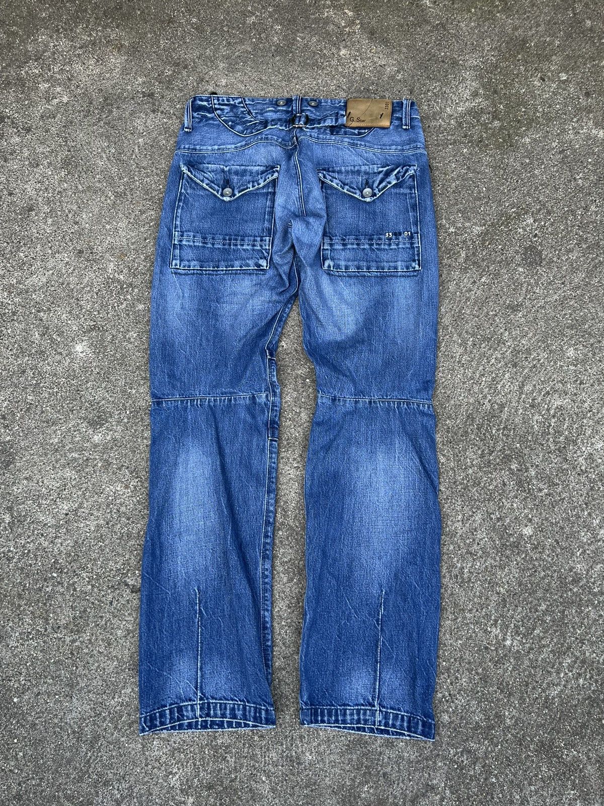 Balmain Vintage G Star Balmain Style Buckle Back Denim Jeans Size US 32 / EU 48 - 2 Thumbnail