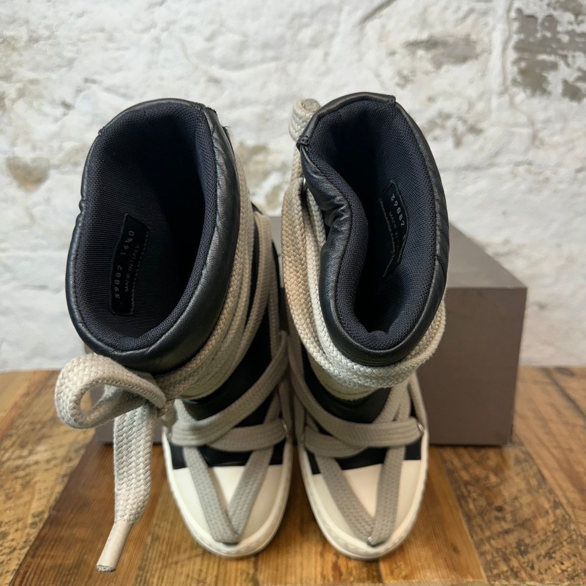 Rick Owens Rick Owens Hexa Lace Padded High Top Sneaker Size 36.5 Size US 5.5 / IT 35.5 - 3 Thumbnail