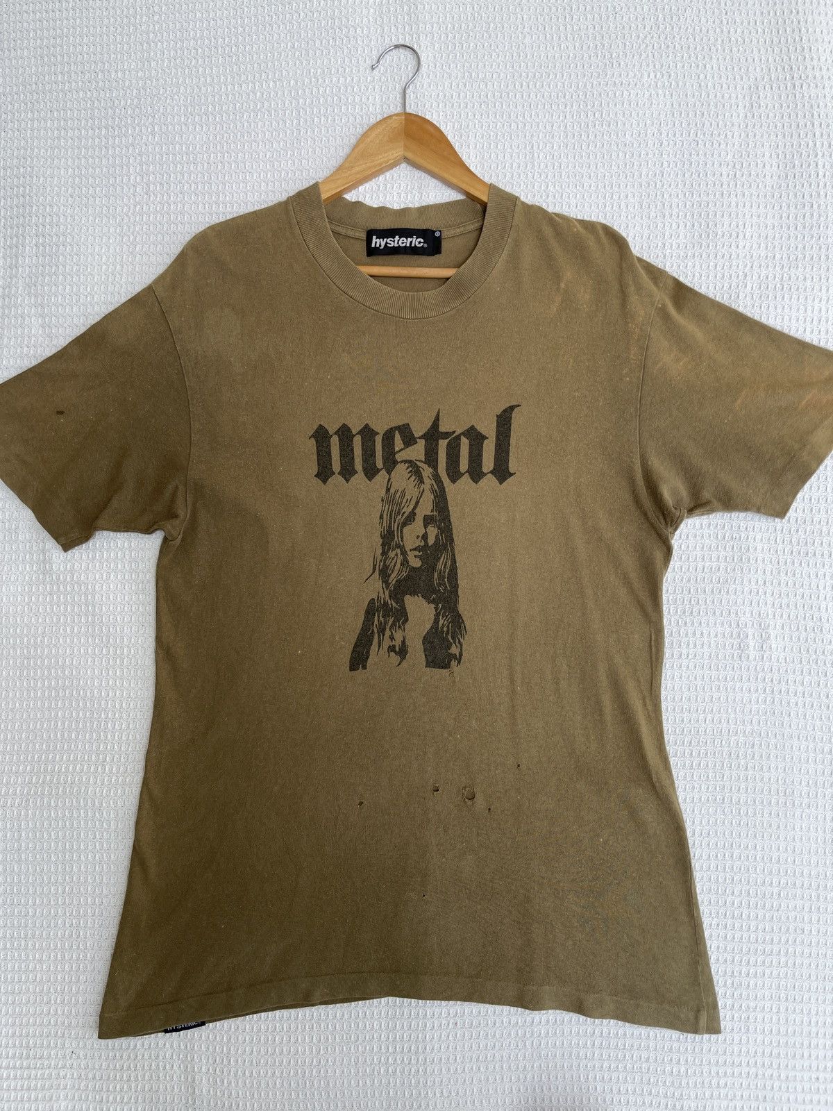 Hysteric Glamour Rare🔥Vtg HYSTERIC GLAMOUR METAL Faded Brown Tee Size US M / EU 48-50 / 2 - 11 Thumbnail
