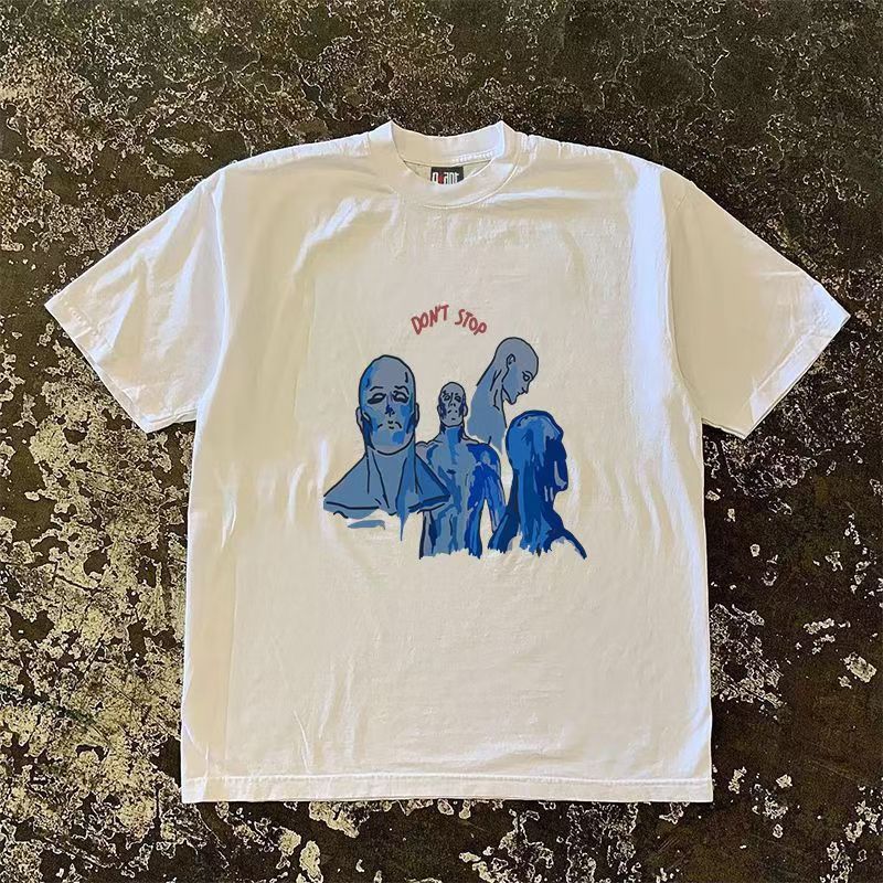 Japanese Brand × Vintage White street washed retro monster print t-shirt Size US M / EU 48-50 / 2 - 1 Thumbnail