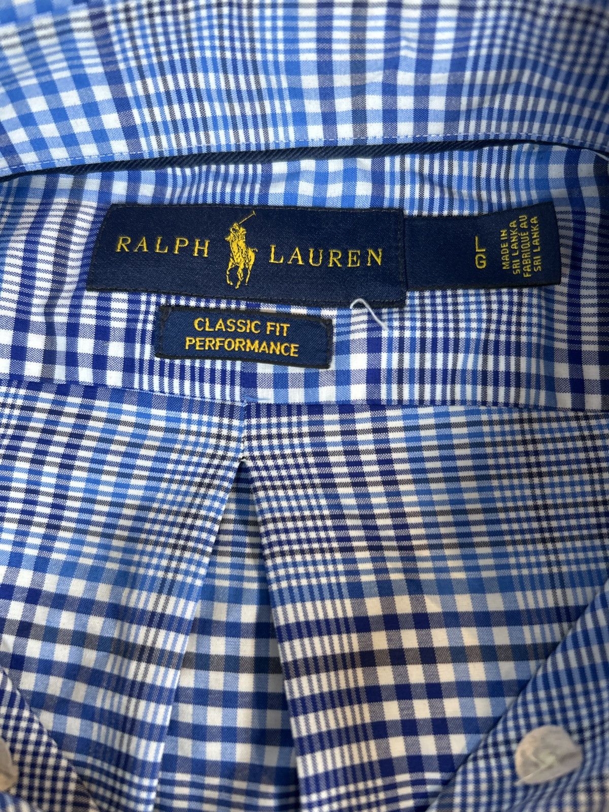 Ralph Lauren Ralph Lauren Classic Fit Performance ButtonLG Blue Plaid1109 Size US L / EU 52-54 / 3 - 3 Thumbnail