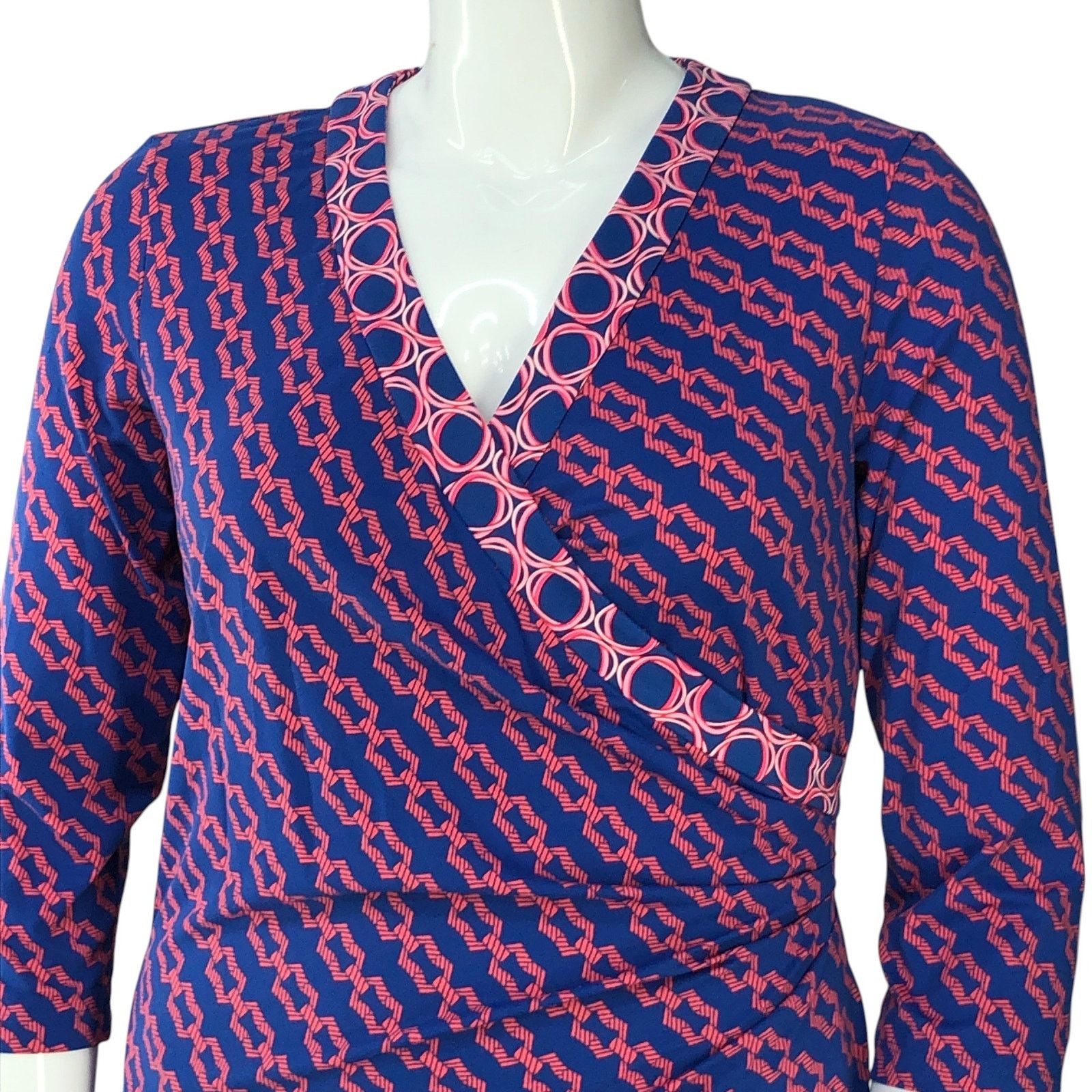 J.McLaughlin J McLaughlin Size L Dress Faux Wrap Catalina Cloth Tulip Hem Size L / US 10 / IT 46 - 2 Thumbnail