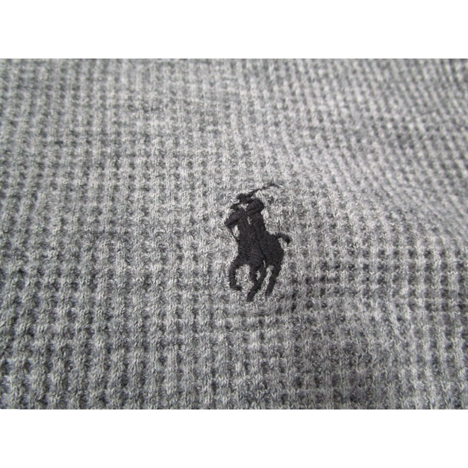 Polo Ralph Lauren Polo Ralph Lauren Sweater Womens Large Gray Waffle Knit Thermal Cotton Logo Size L / US 10 / IT 46 - 3 Thumbnail
