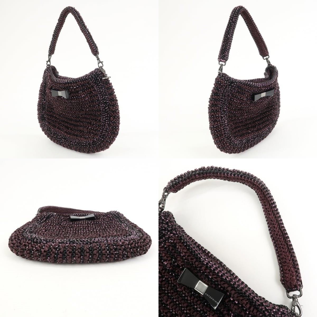ANTEPRIMA Anteprima Wire Bag PVC Shoulder Burgundy Size ONE SIZE - 3 Thumbnail