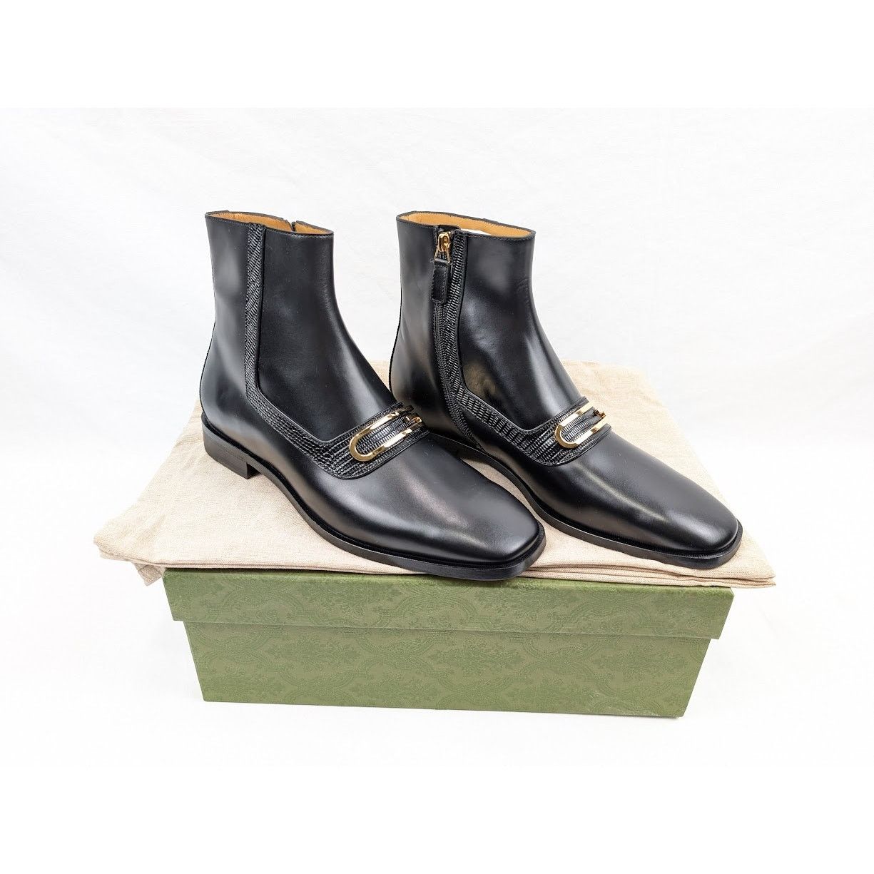 Gucci o1rshd1 Horse Calf Boots in Black Size US 10 / EU 43 - 21 Thumbnail