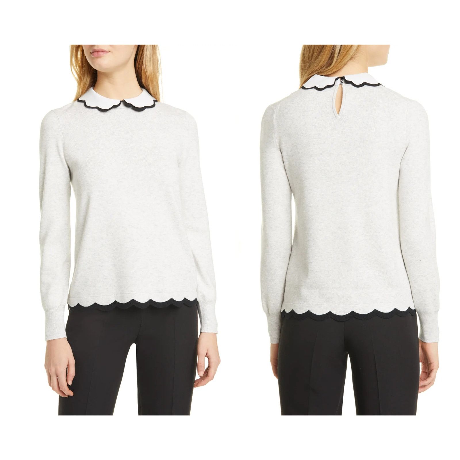 Ted Baker Ted Baker London Lheo Scallop Detail Layered Sweater Size 3 Size M / US 6-8 / IT 42-44 - 6 Thumbnail