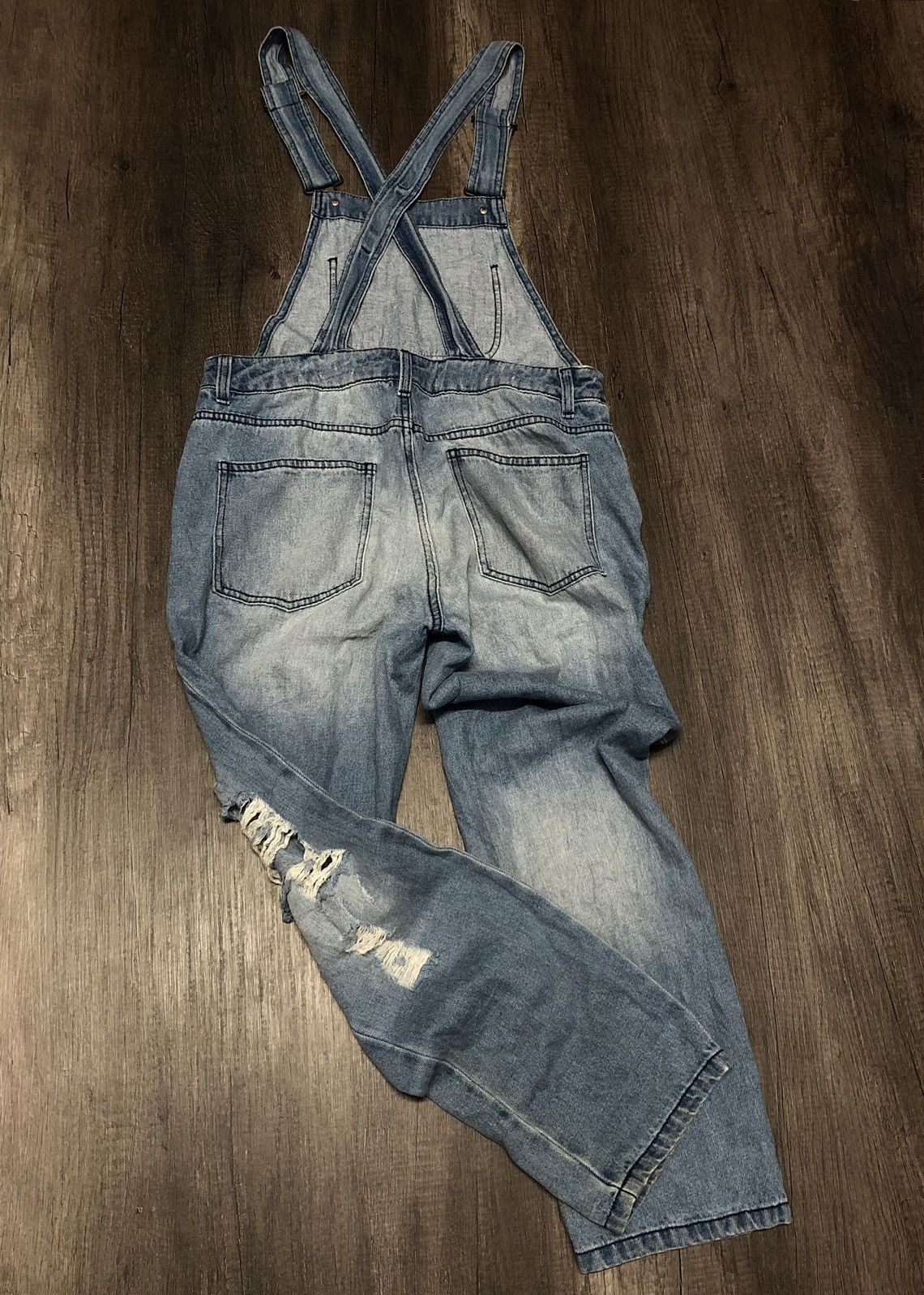 GU × Japanese Brand GU OVERALL DISTRESSED DENIM UNISEX Size US 32 / EU 48 - 10 Thumbnail