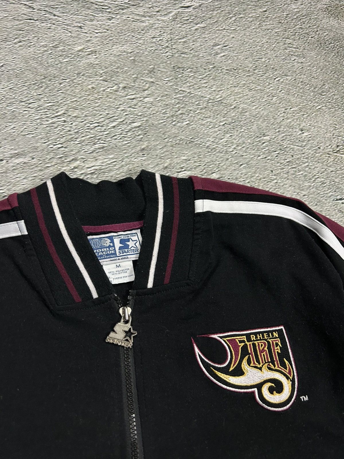 NFL × Starter × Vintage NFL Rhein Fire starter vintage Jersey halfzip World League Size US XL / EU 56 / 4 - 2 Thumbnail
