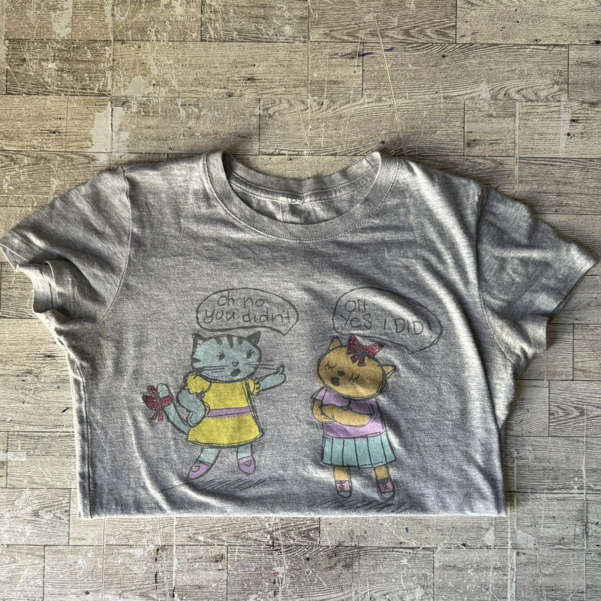 Vintage Retro, Y2K, Sassy Kitty Cat, Fitted Tee Size M / US 6-8 / IT 42-44 - 11 Thumbnail