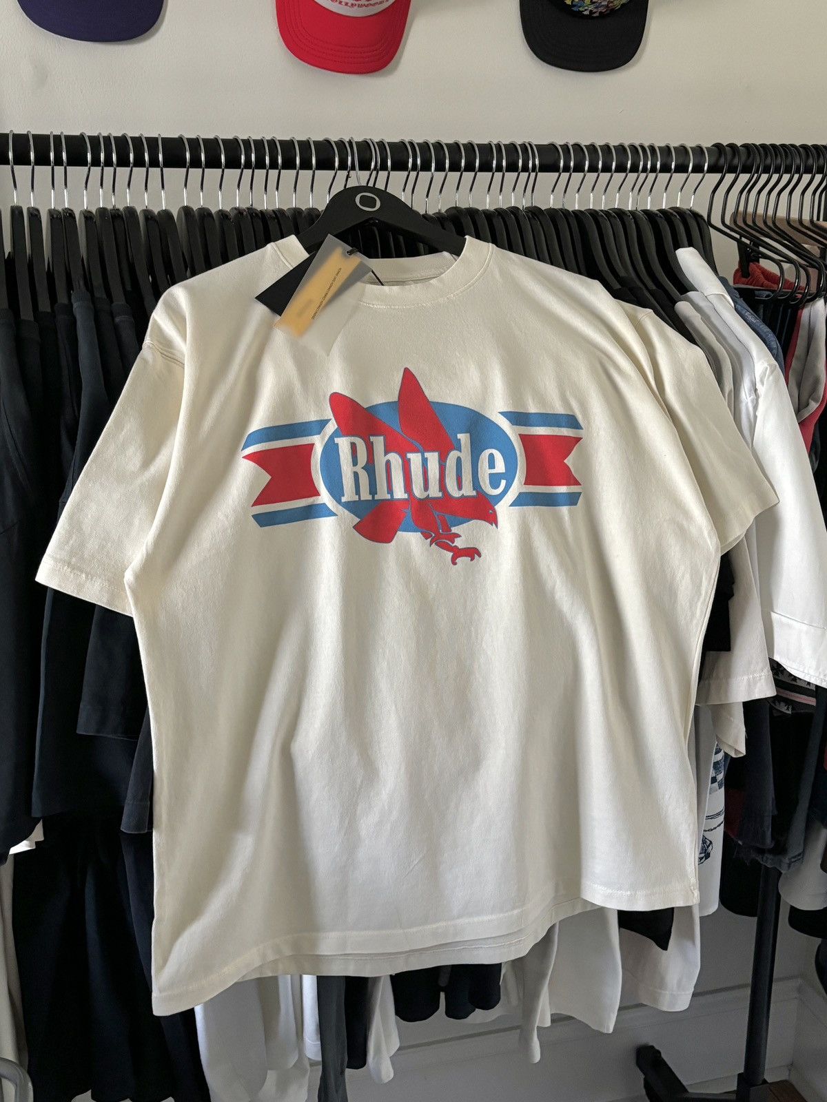Rhude RHUDE EAGLE LOGO TEE Size US S / EU 44-46 / 1 - 8 Thumbnail