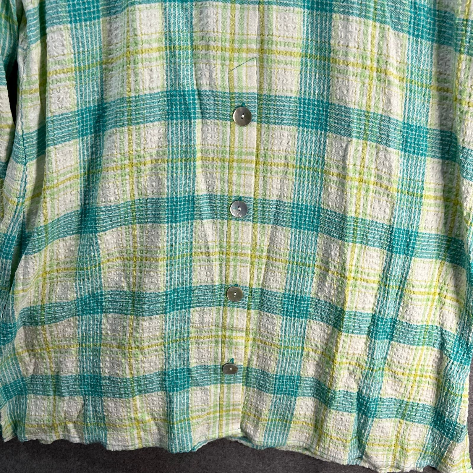 Other Susan Graver Regular Yarn Dyed Plaid Button Front Size M / US 6-8 / IT 42-44 - 9 Thumbnail