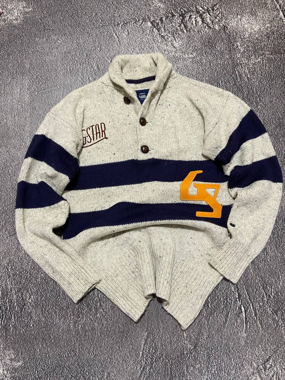 G-Star Vintage G Star Raw big print wool sweater Size US L / EU 52-54 / 3 - 1 Thumbnail